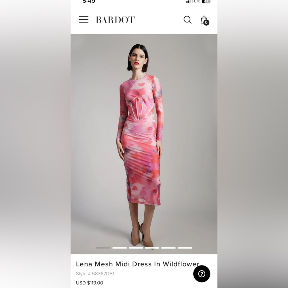 Lena Mesh Midi Dress
